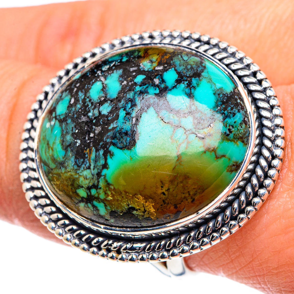 Tibetan Turquoise Rings handcrafted by Anasilvercos - RING92044