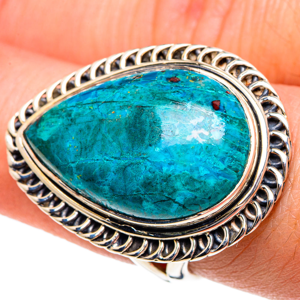 Chrysocolla Rings handcrafted by Anasilvercos - RING92047