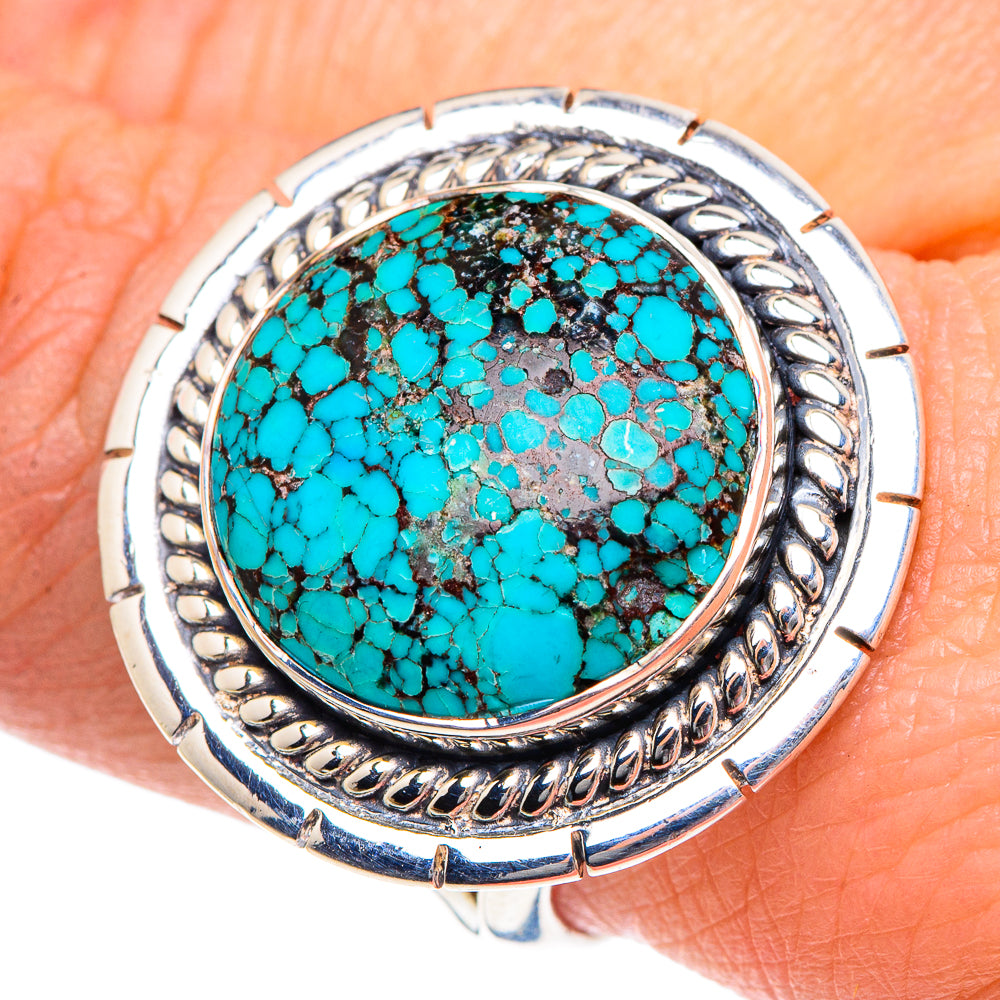 Tibetan Turquoise Rings handcrafted by Anasilvercos - RING92052
