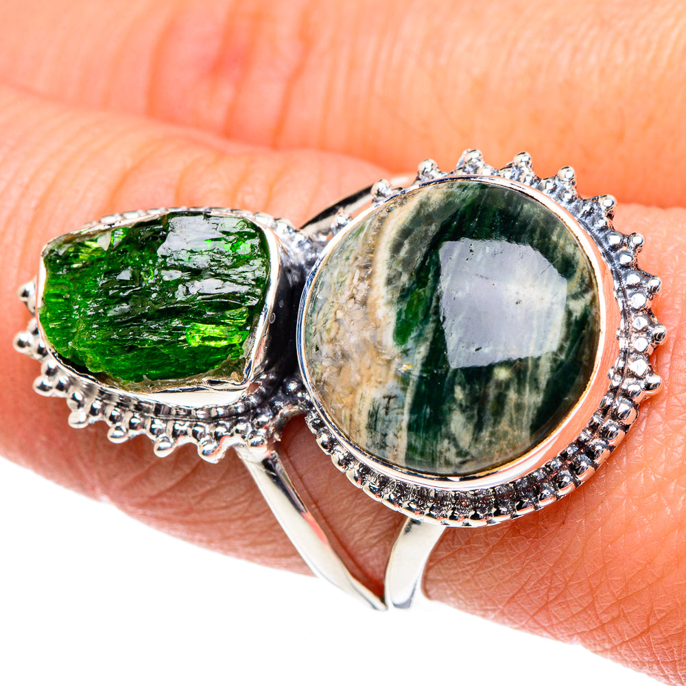 Ocean Jasper Rings handcrafted by Anasilvercos - RING92055