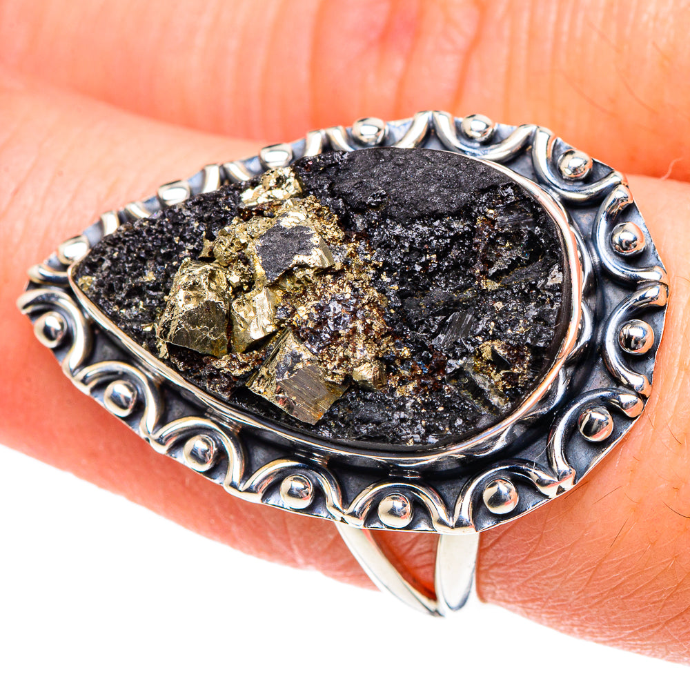 Pyrite Rings handcrafted by Anasilvercos - RING92063