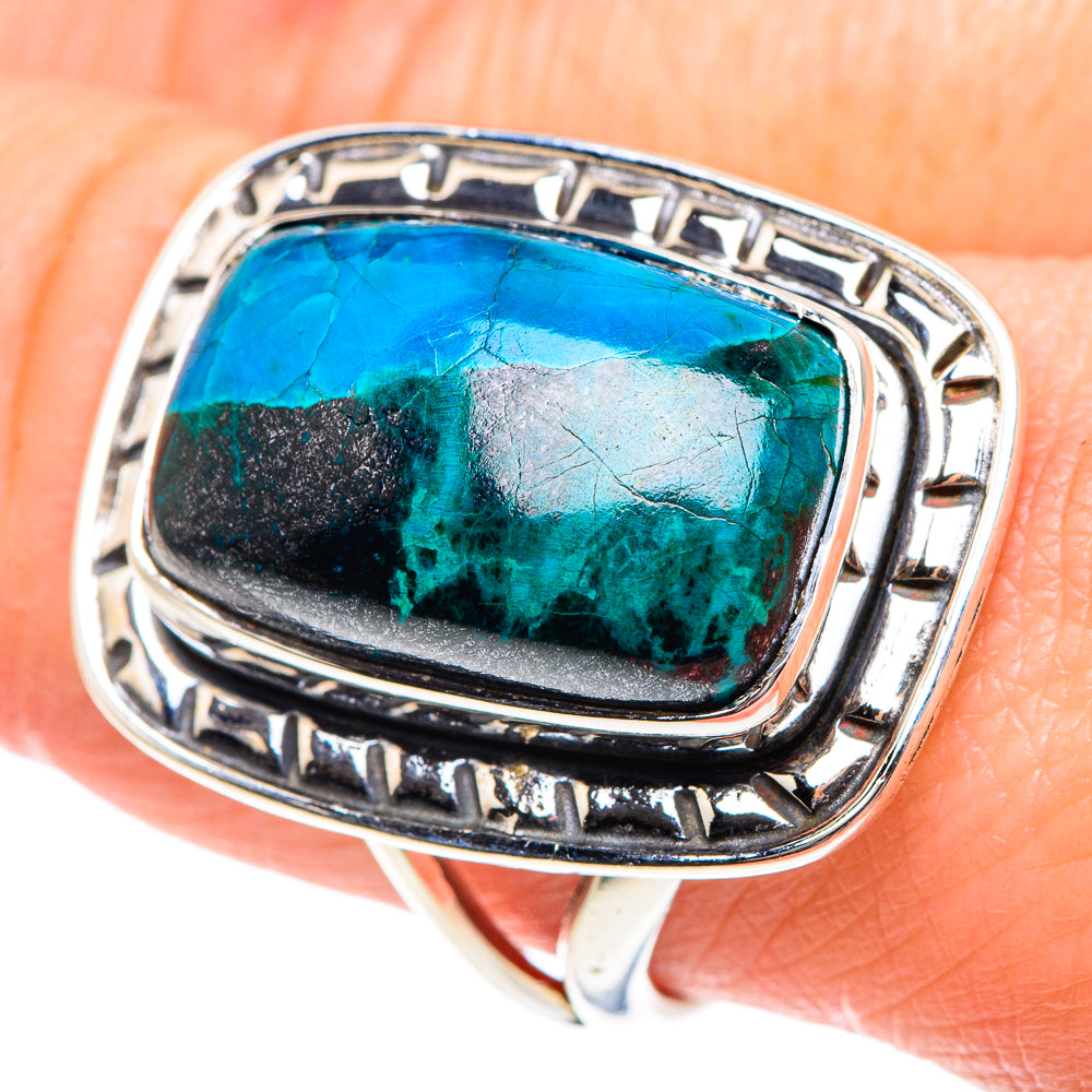 Chrysocolla Rings handcrafted by Anasilvercos - RING92074
