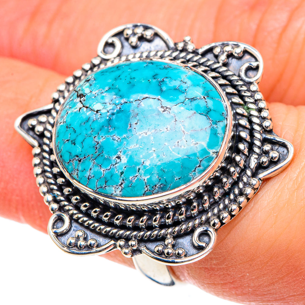 Tibetan Turquoise Rings handcrafted by Anasilvercos - RING92076