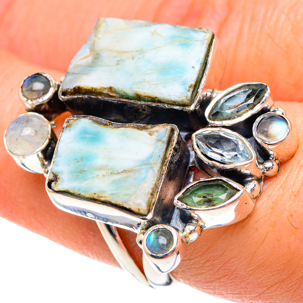 Larimar Rings handcrafted by Anasilvercos - RING92077
