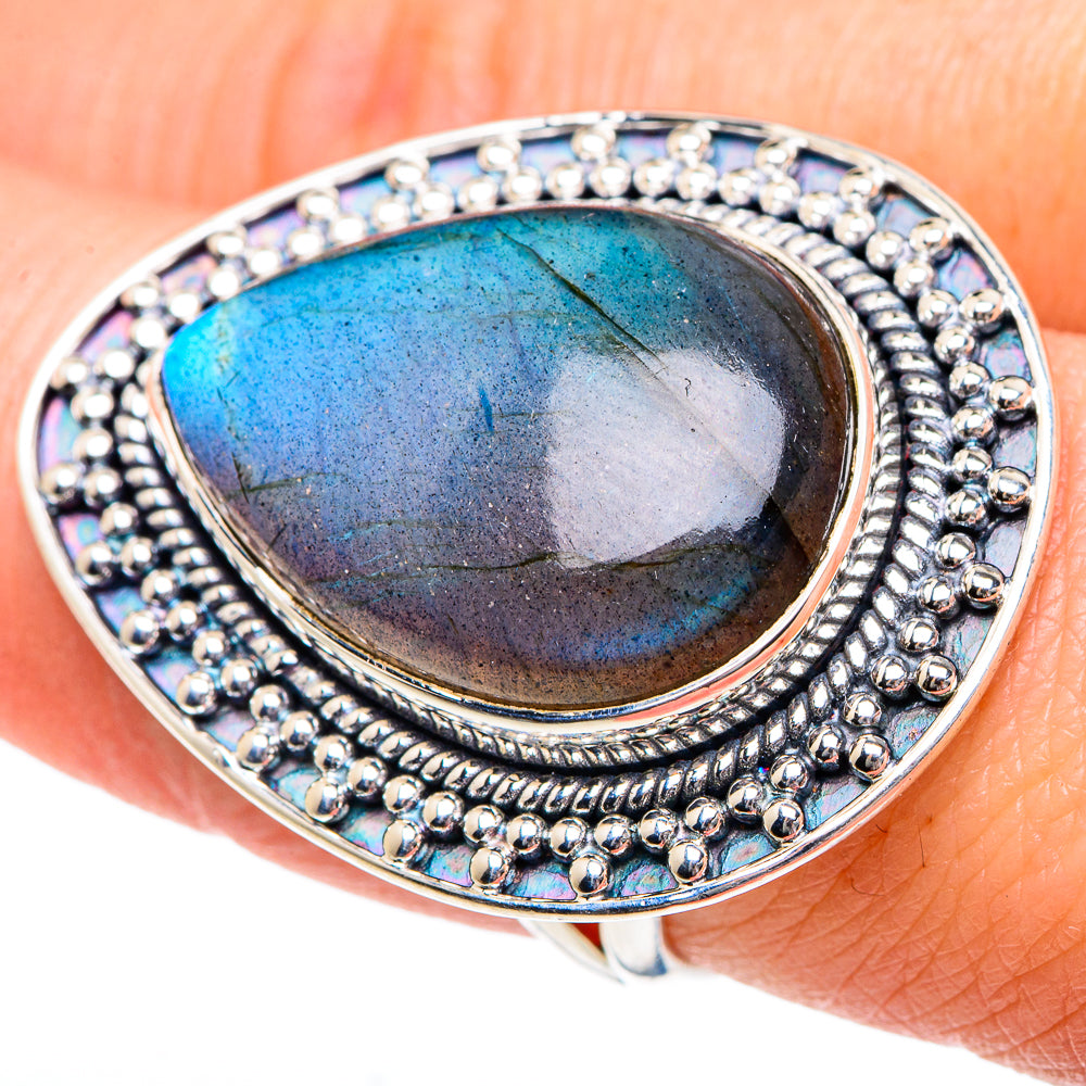 Labradorite Rings handcrafted by Anasilvercos - RING92079