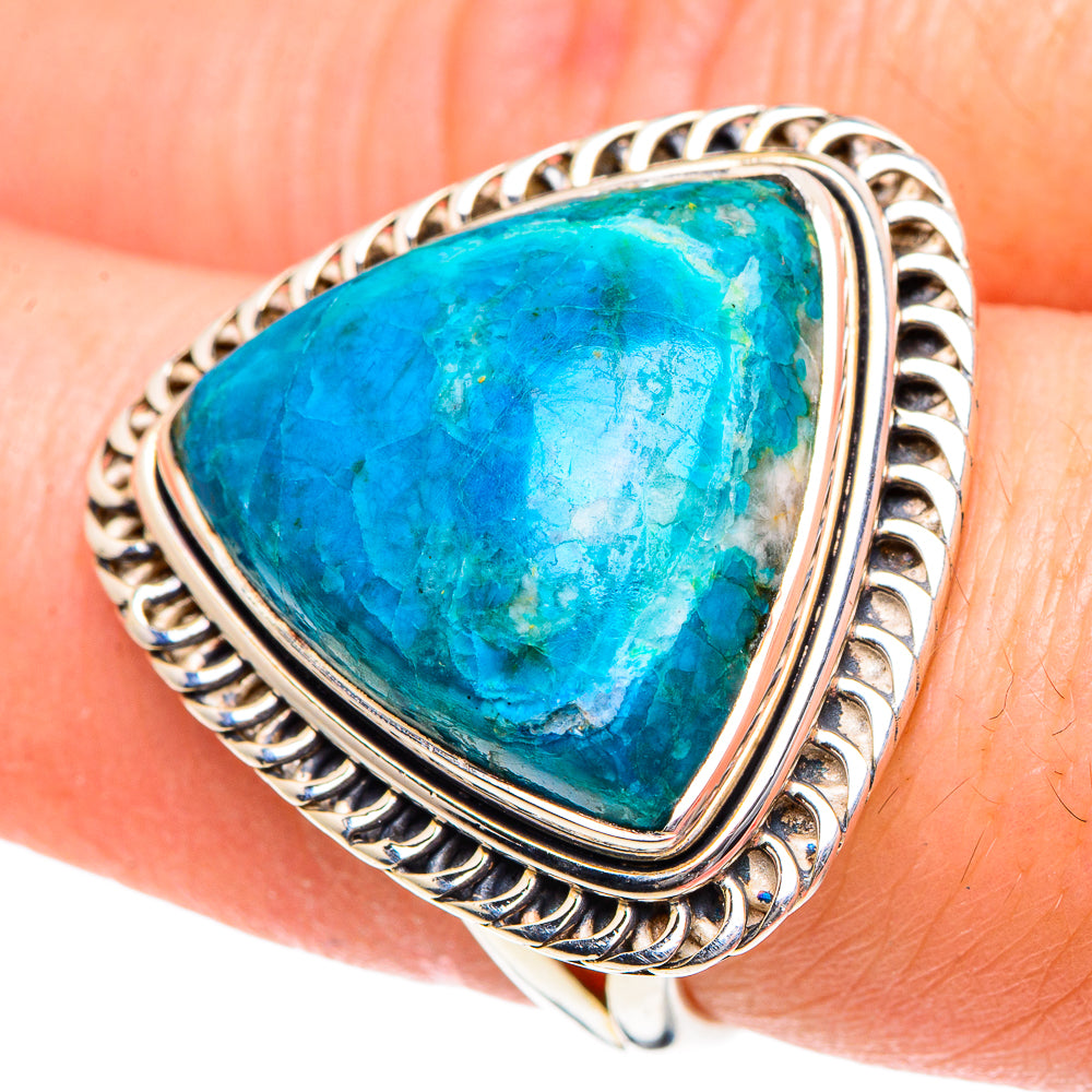 Chrysocolla Rings handcrafted by Anasilvercos - RING92083