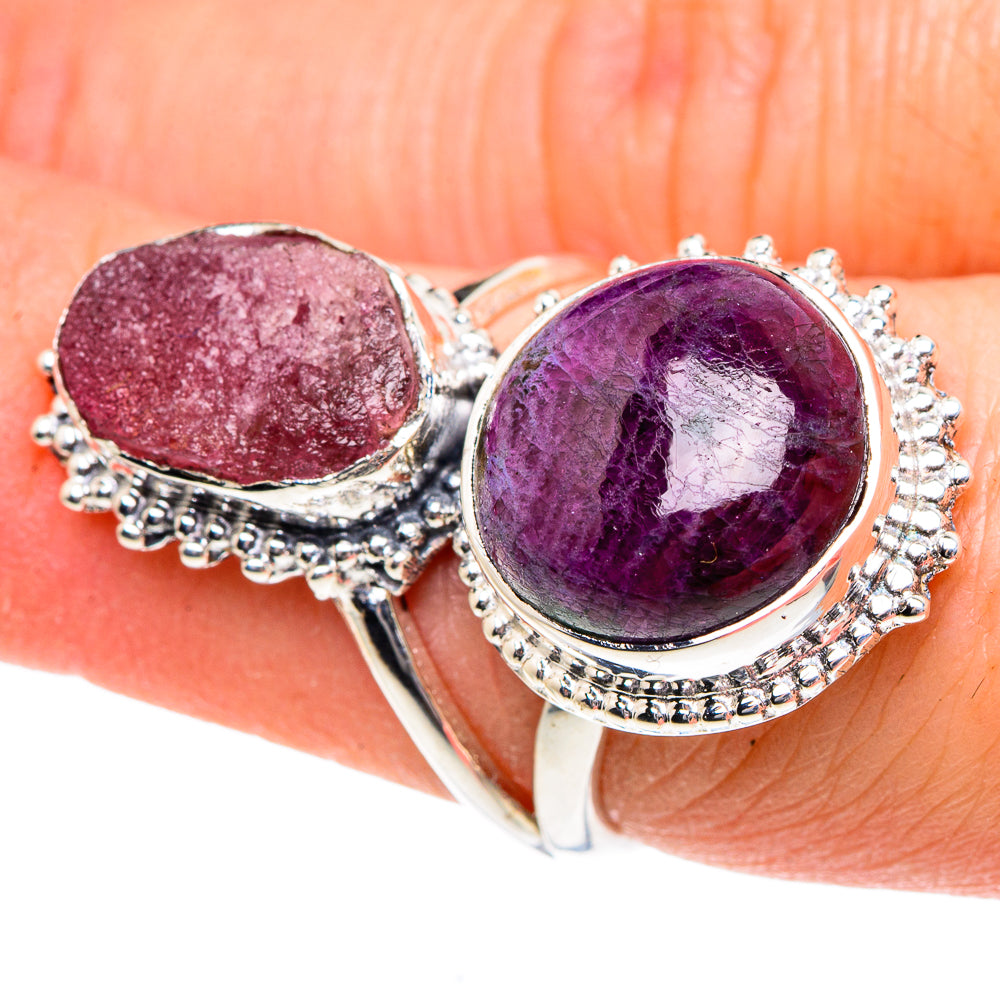 Ruby Fuchsite Rings handcrafted by Anasilvercos - RING92090