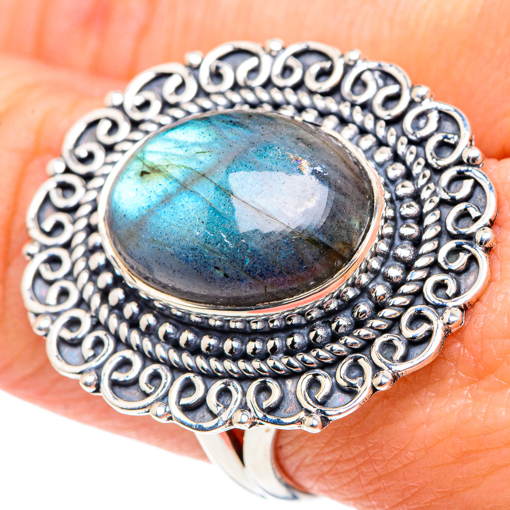 Labradorite Rings handcrafted by Anasilvercos - RING92097