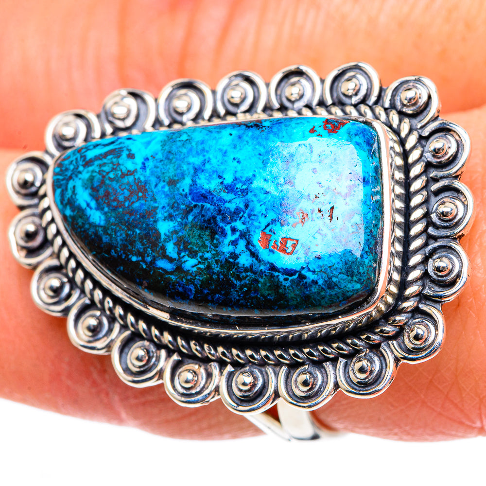 Chrysocolla Rings handcrafted by Anasilvercos - RING92098