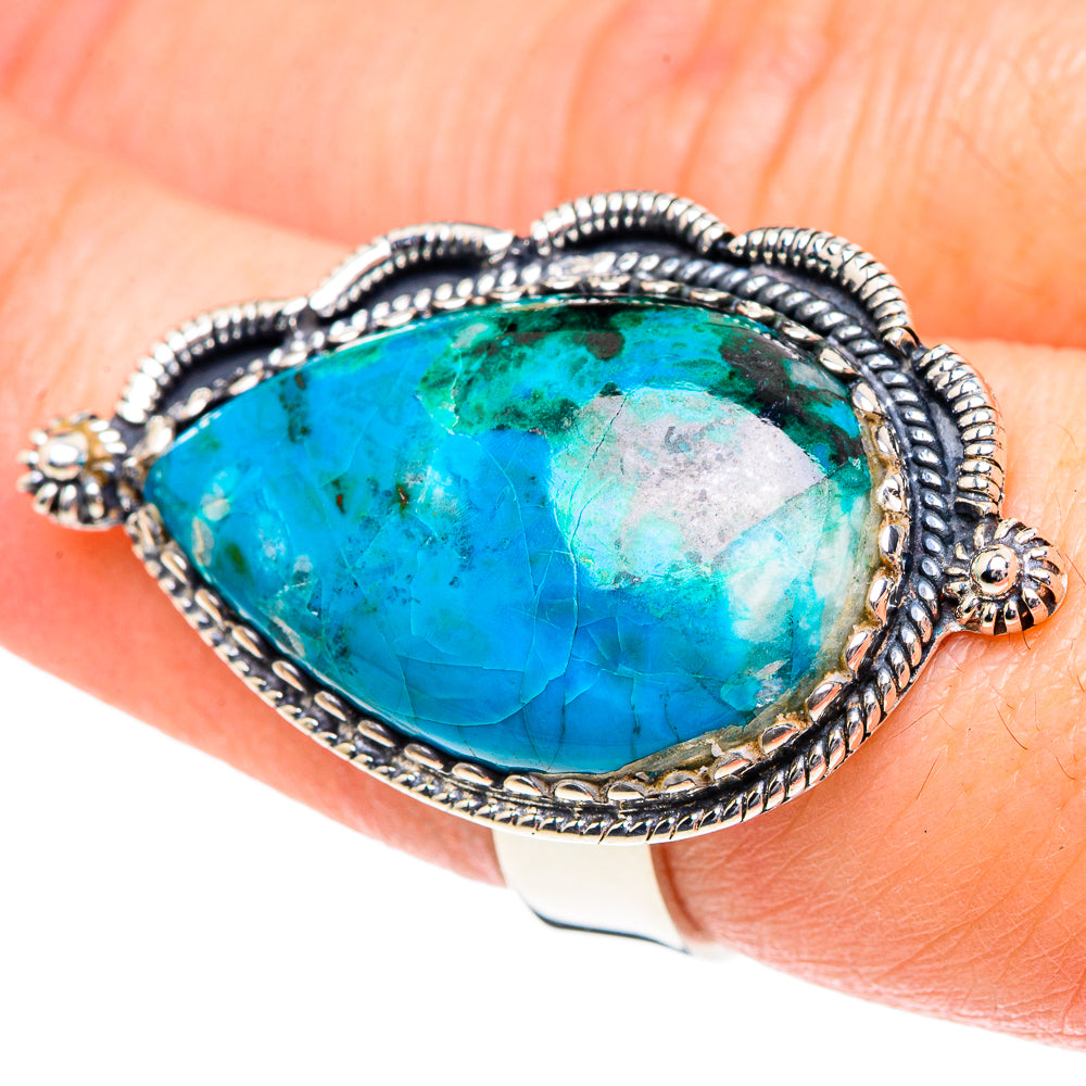 Chrysocolla Rings handcrafted by Anasilvercos - RING92101