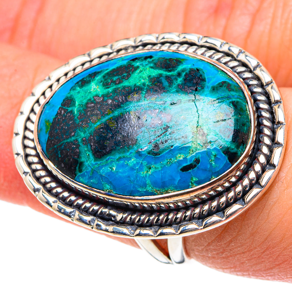 Chrysocolla Rings handcrafted by Anasilvercos - RING92113