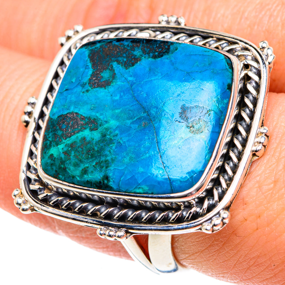 Chrysocolla Rings handcrafted by Anasilvercos - RING92118