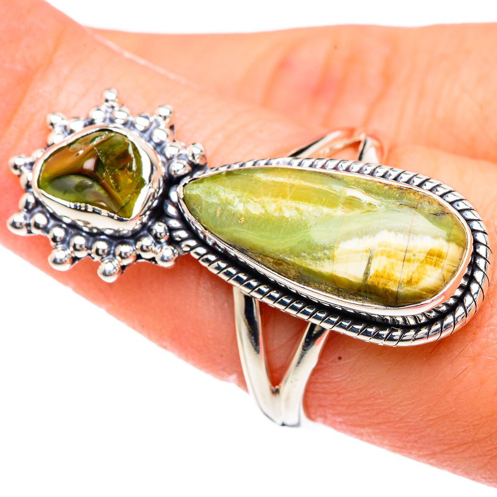 Rainforest Jasper Rings handcrafted by Anasilvercos - RING92126