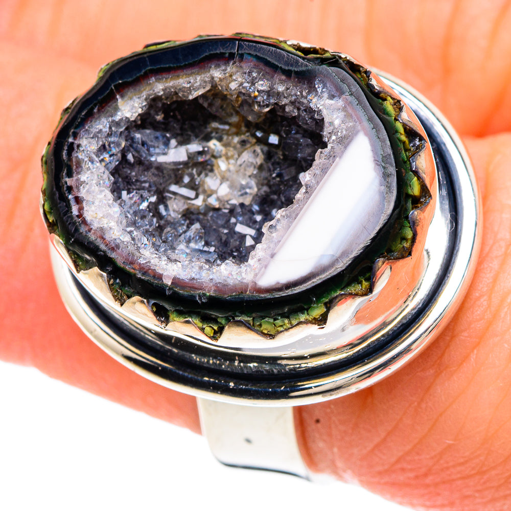 Coconut Geode Slice Rings handcrafted by Anasilvercos - RING92142