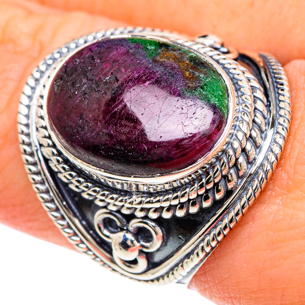Ruby Zoisite Rings handcrafted by Anasilvercos - RING92145