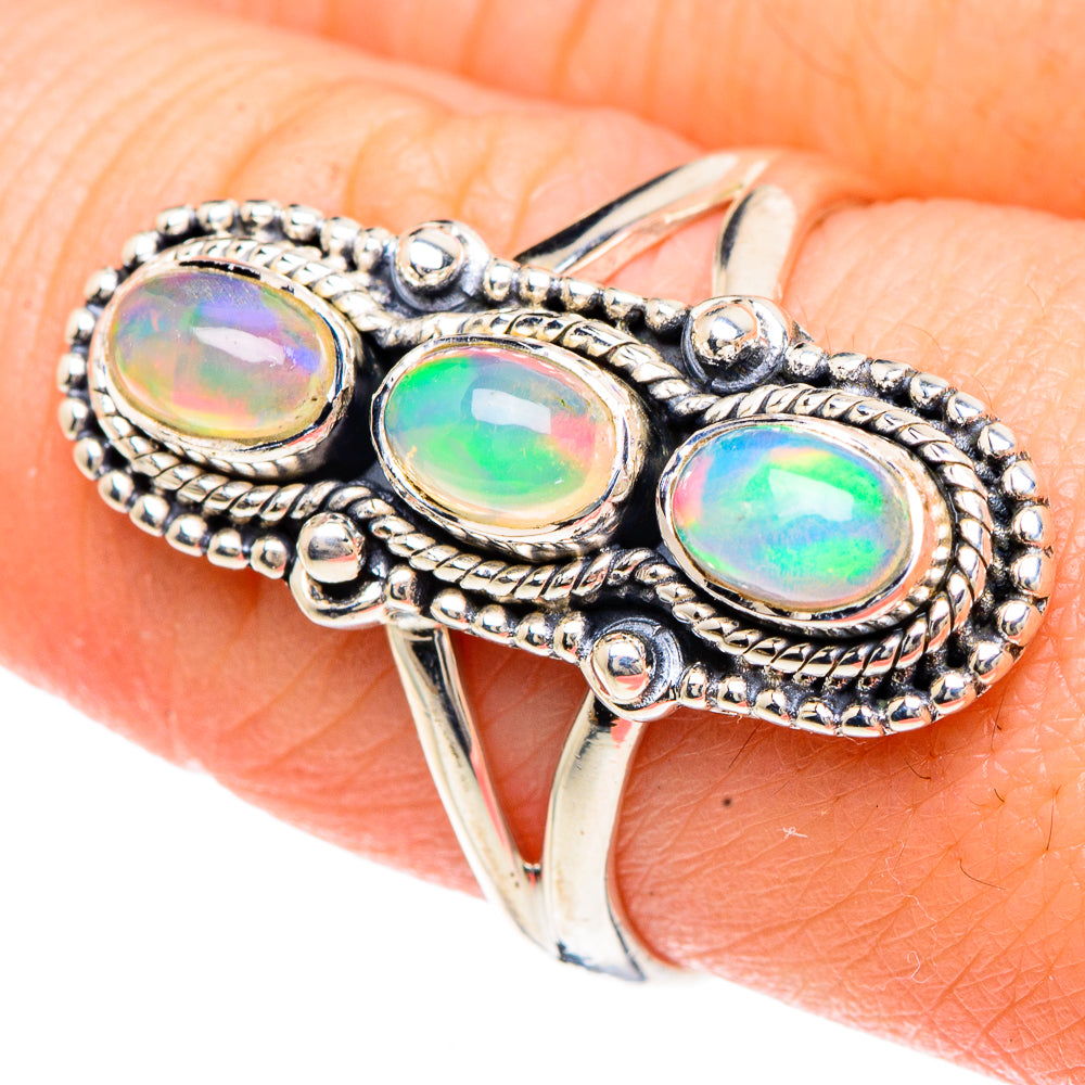Ethiopian Opal Rings handcrafted by Anasilvercos - RING92147