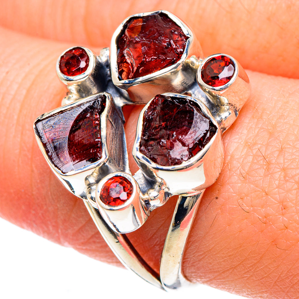 Garnet Rings handcrafted by Anasilvercos - RING92162