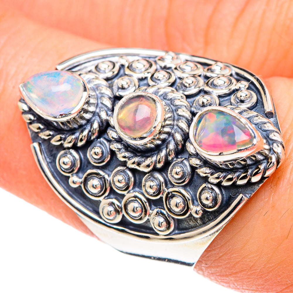 Ethiopian Opal Rings handcrafted by Anasilvercos - RING92172