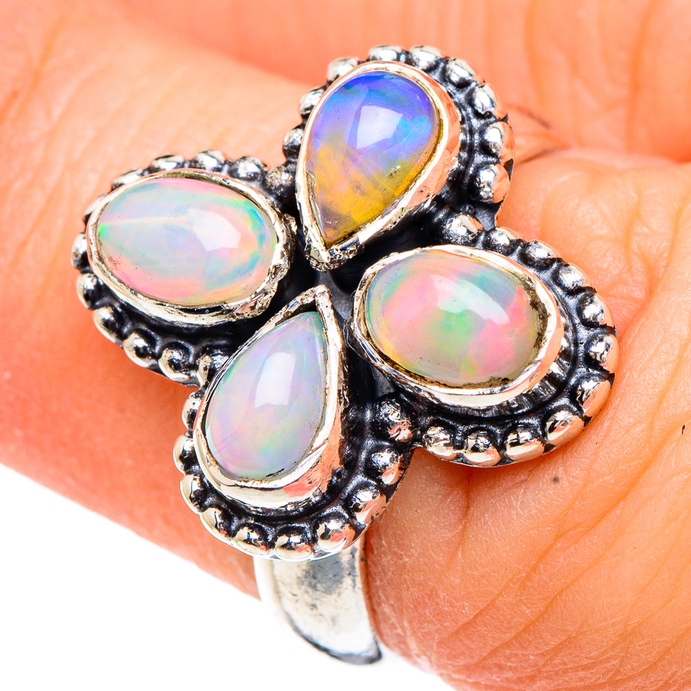Ethiopian Opal Rings handcrafted by Anasilvercos - RING92193