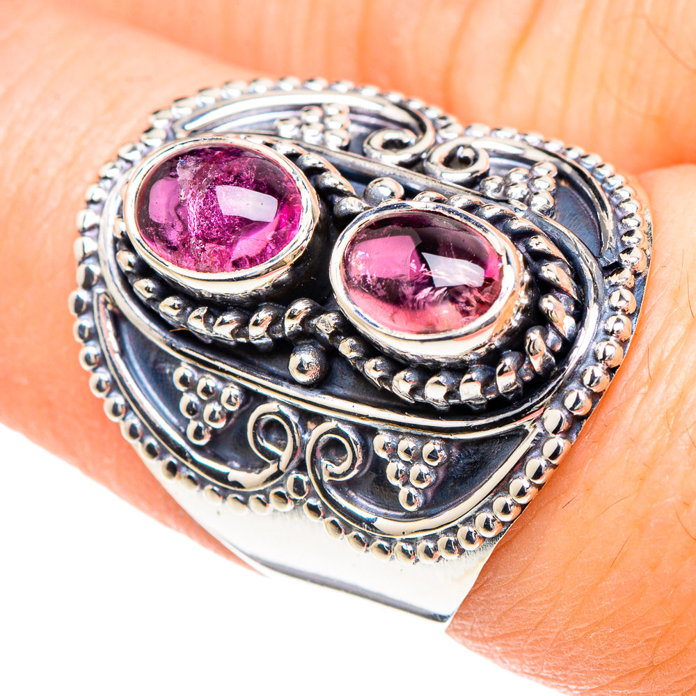 Pink Tourmaline Rings handcrafted by Anasilvercos - RING92205