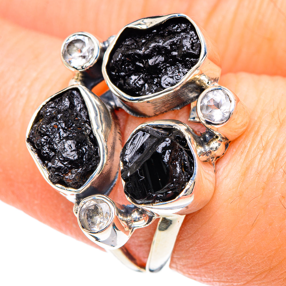 Black Tourmaline Rings handcrafted by Anasilvercos - RING92210