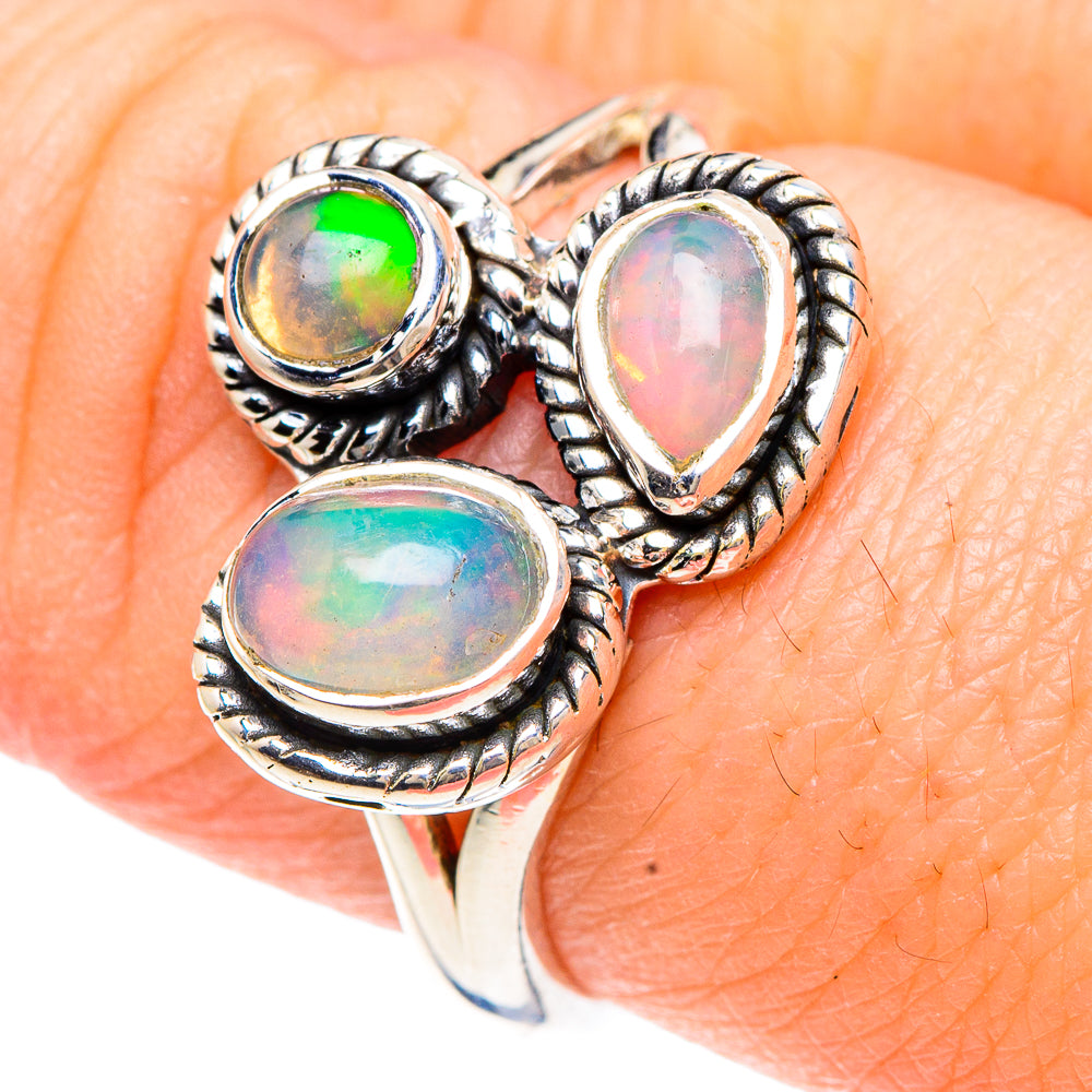 Ethiopian Opal Rings handcrafted by Anasilvercos - RING92213