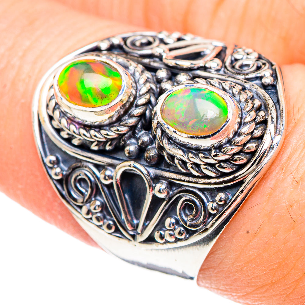 Ethiopian Opal Rings handcrafted by Anasilvercos - RING92214