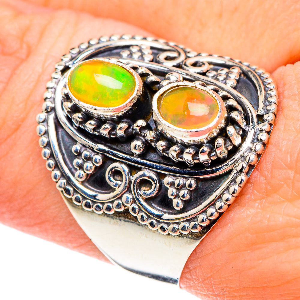 Ethiopian Opal Rings handcrafted by Anasilvercos - RING92233