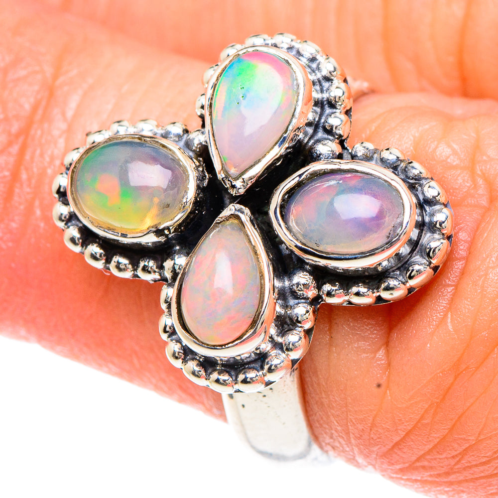 Ethiopian Opal Rings handcrafted by Anasilvercos - RING92254