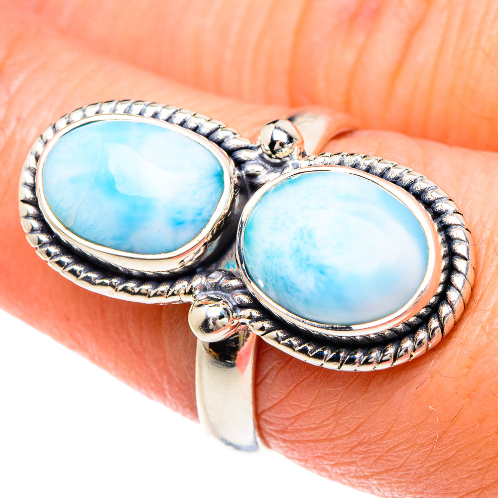 Larimar Rings handcrafted by Anasilvercos - RING92258