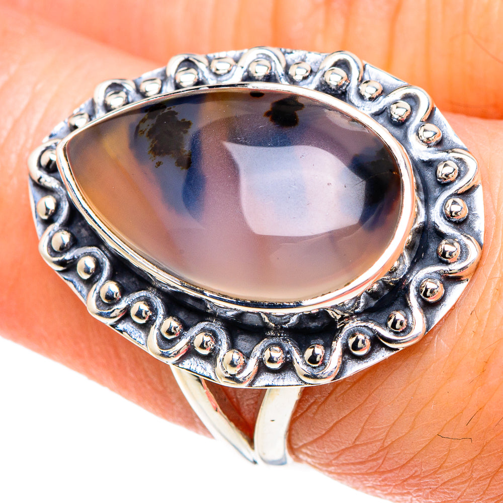 Scenic Dendritic Agate Rings handcrafted by Anasilvercos - RING92292