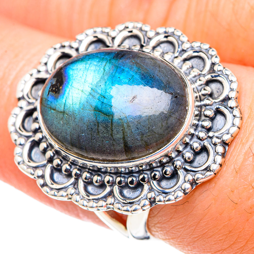 Labradorite Rings handcrafted by Anasilvercos - RING92296