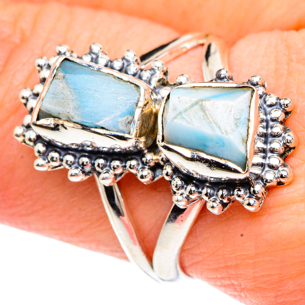 Larimar Rings handcrafted by Anasilvercos - RING92297