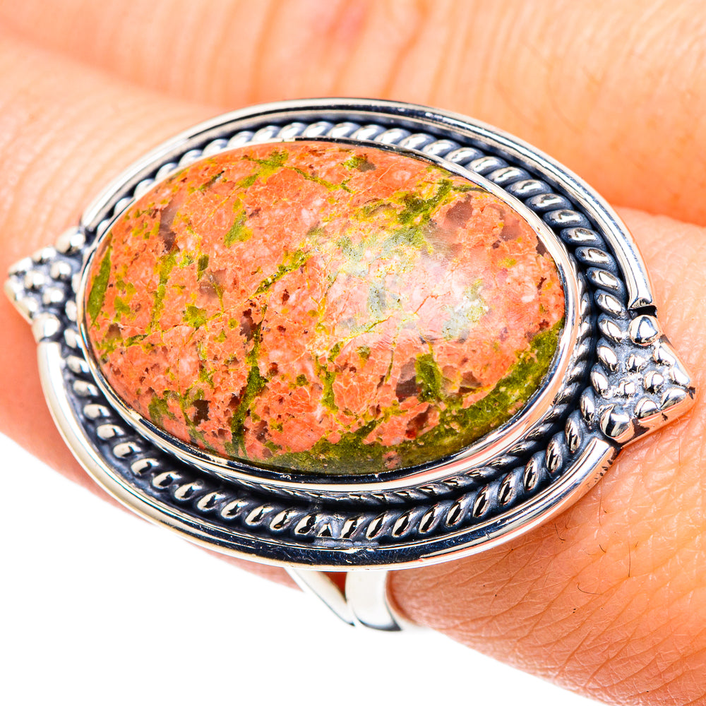Unakite Rings handcrafted by Anasilvercos - RING92365