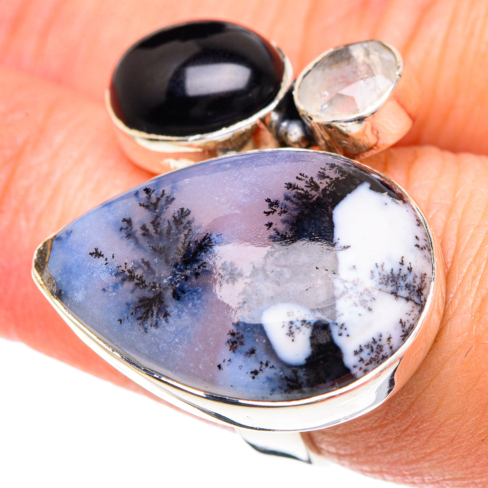 Dendritic Opal Rings handcrafted by Anasilvercos - RING92382