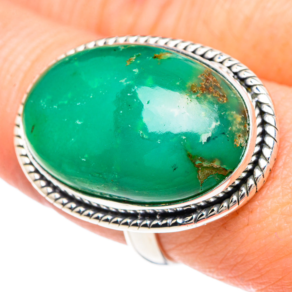 Chrysoprase Rings handcrafted by Anasilvercos - RING92396