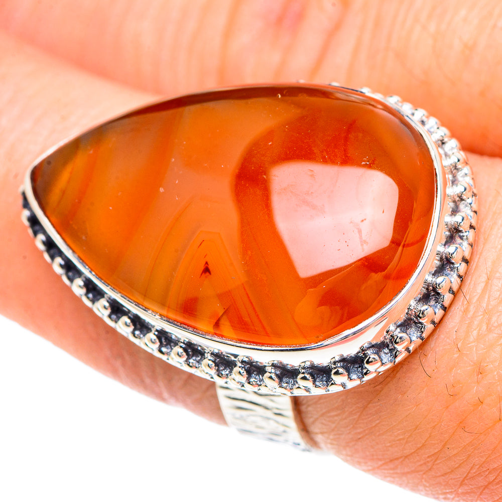 Carnelian Rings handcrafted by Anasilvercos - RING92403