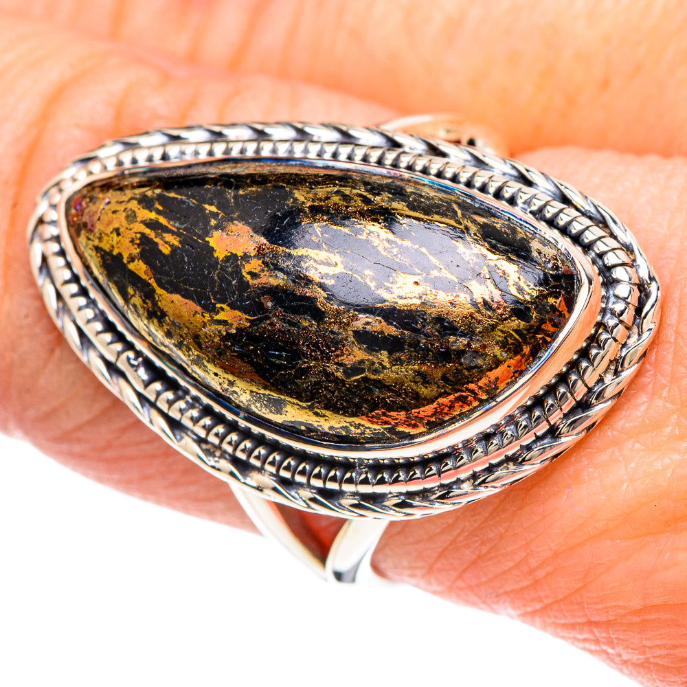 Pyrite Agate Rings handcrafted by Anasilvercos - RING92408