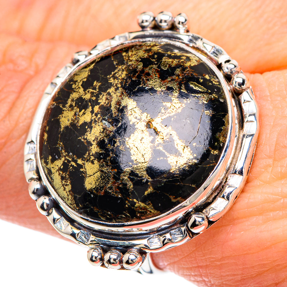 Pyrite Agate Rings handcrafted by Anasilvercos - RING92409