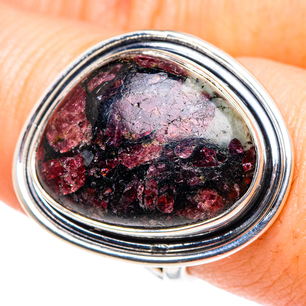 Russian Eudialyte Rings handcrafted by Anasilvercos - RING92436