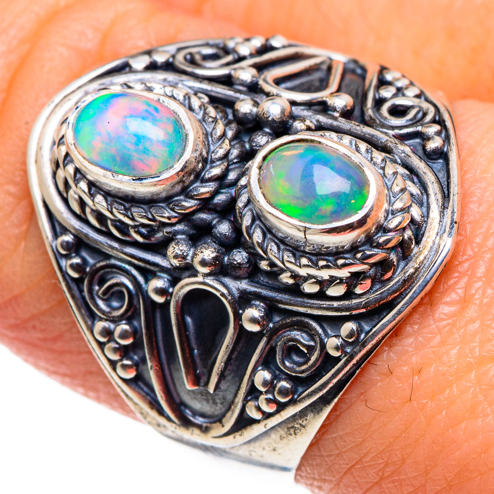 Ethiopian Opal Rings handcrafted by Anasilvercos - RING92445