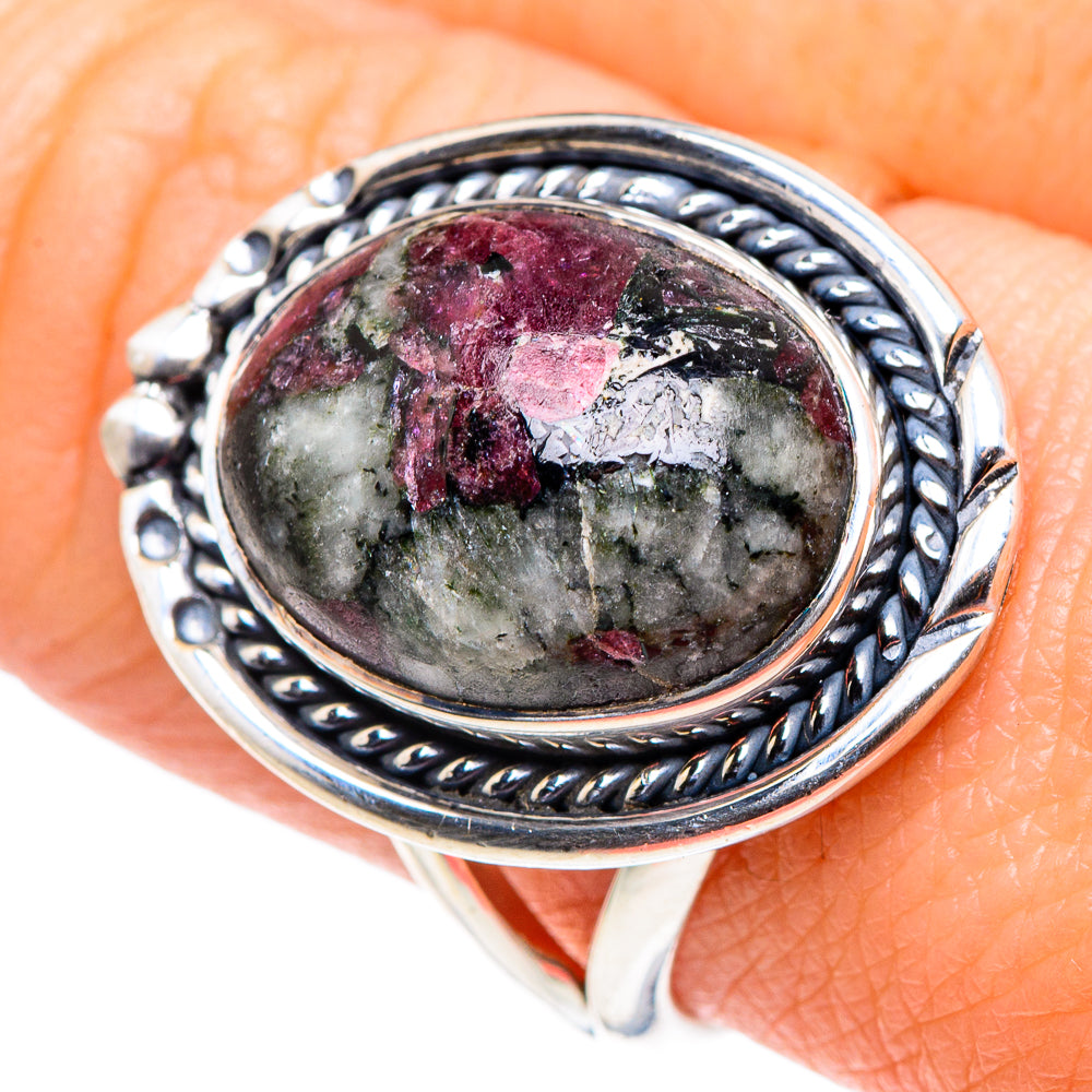 Russian Eudialyte Rings handcrafted by Anasilvercos - RING92461