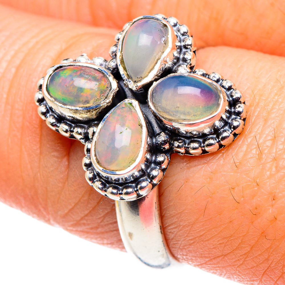 Ethiopian Opal Rings handcrafted by Anasilvercos - RING92469