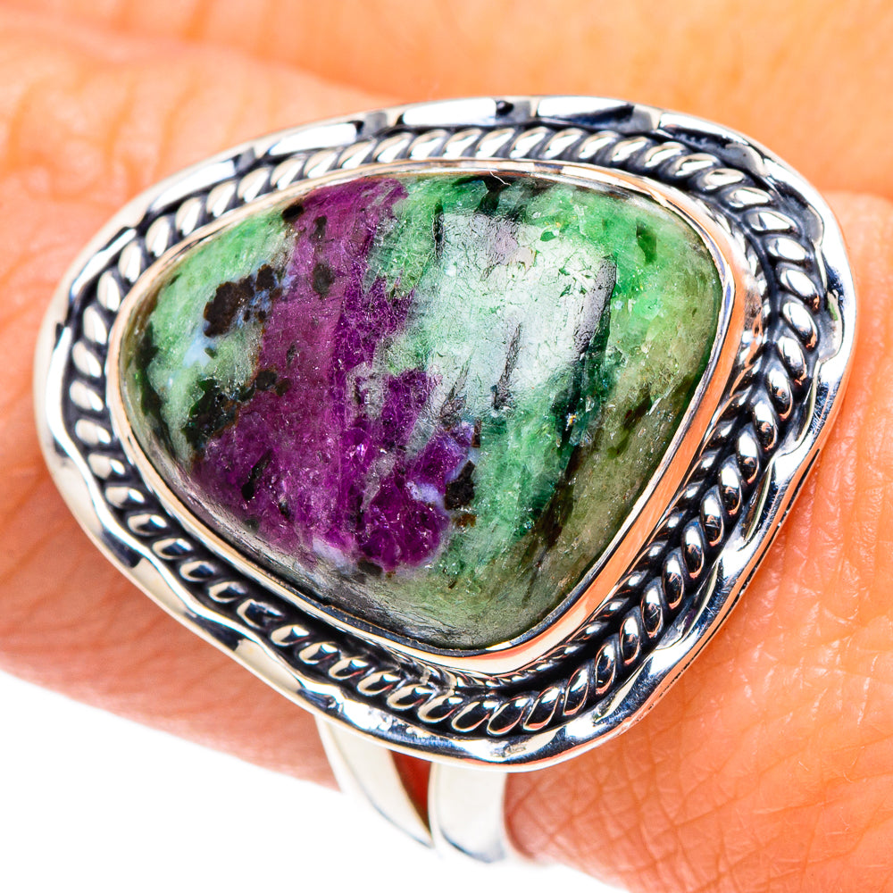 Ruby Zoisite Rings handcrafted by Anasilvercos - RING92476
