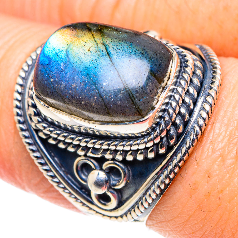 Labradorite Rings handcrafted by Anasilvercos - RING92489