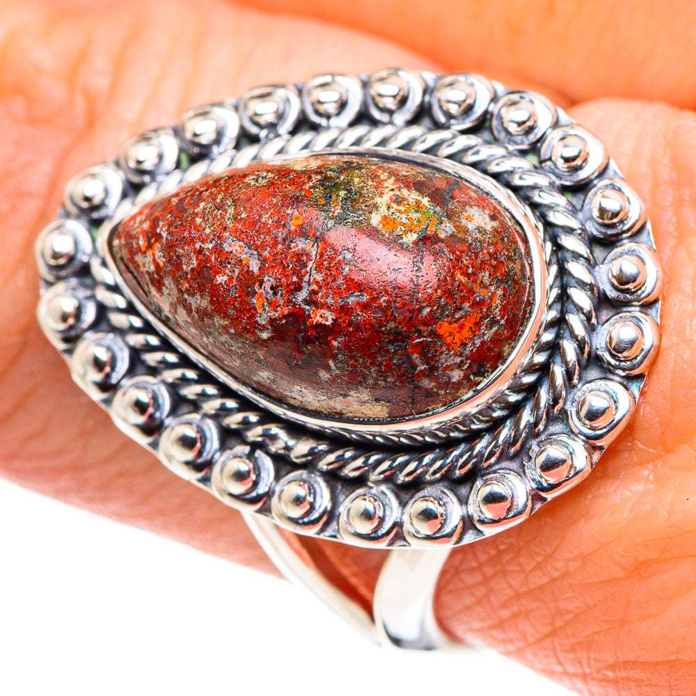 Red Jasper Rings handcrafted by Anasilvercos - RING92495