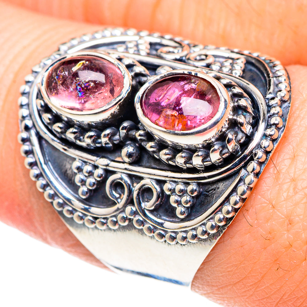 Pink Tourmaline Rings handcrafted by Anasilvercos - RING92527