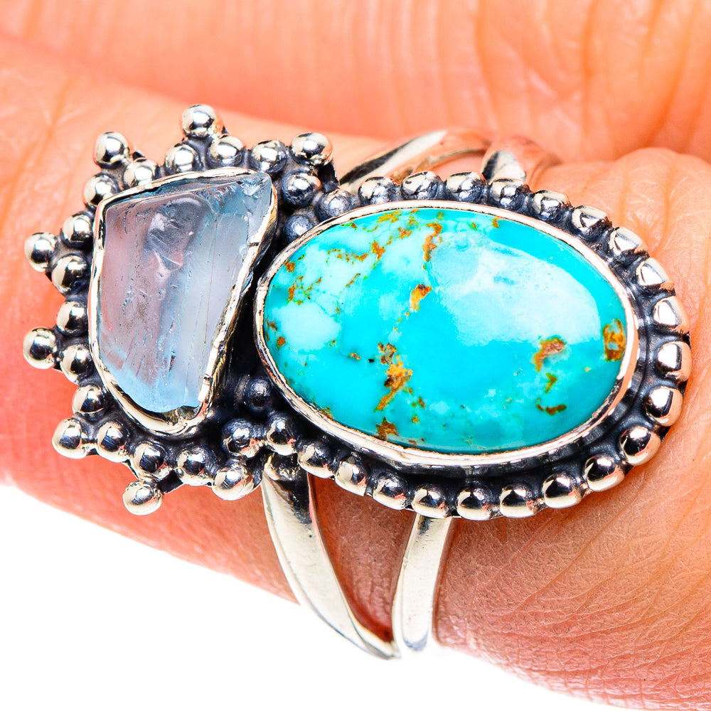 Tibetan Turquoise Rings handcrafted by Anasilvercos - RING92534