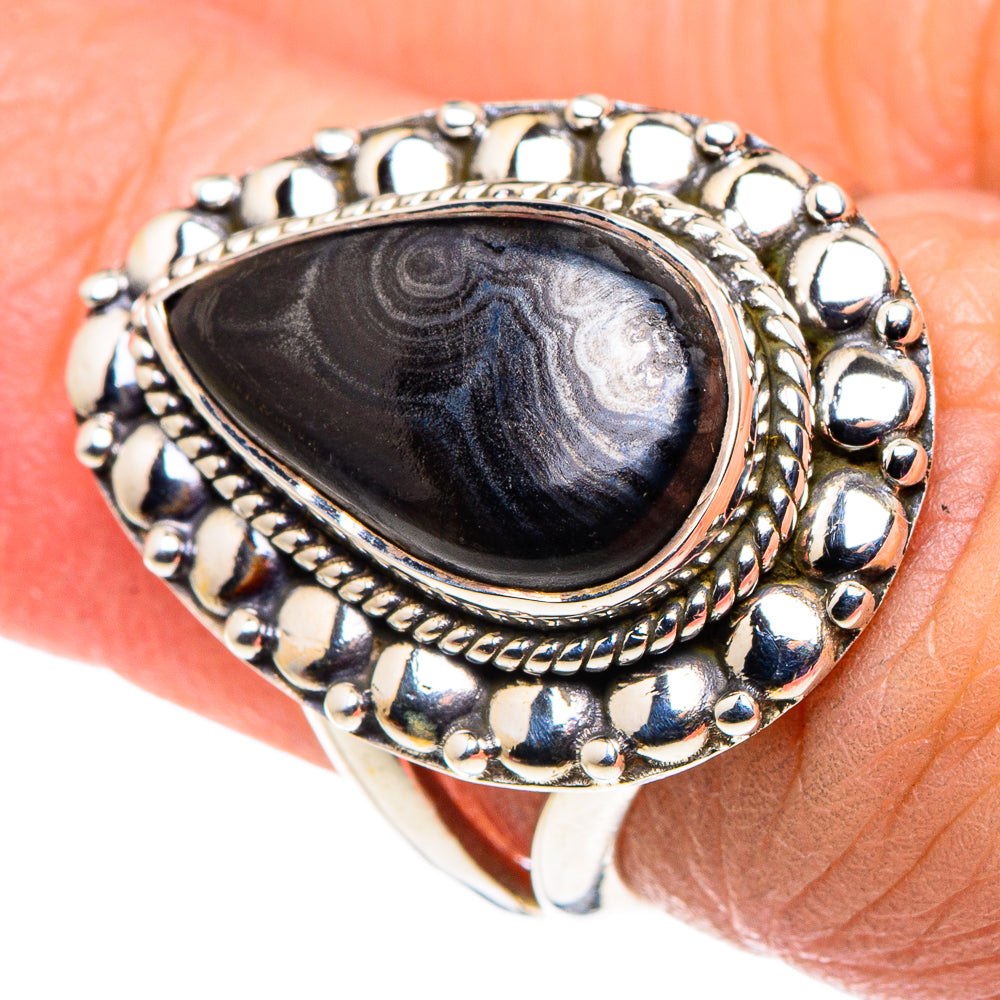 Psilomelane Rings handcrafted by Anasilvercos - RING92542
