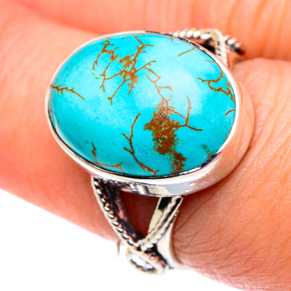 Tibetan Turquoise Rings handcrafted by Anasilvercos - RING92546